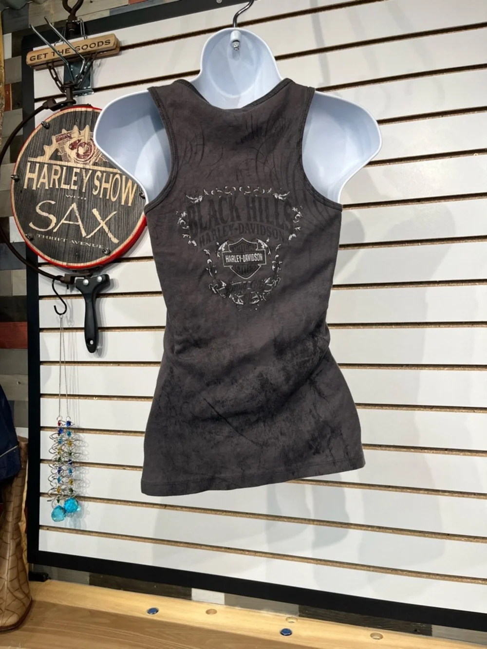 Harley Davidson sparkly gray tank size small - Picture 4 of 8